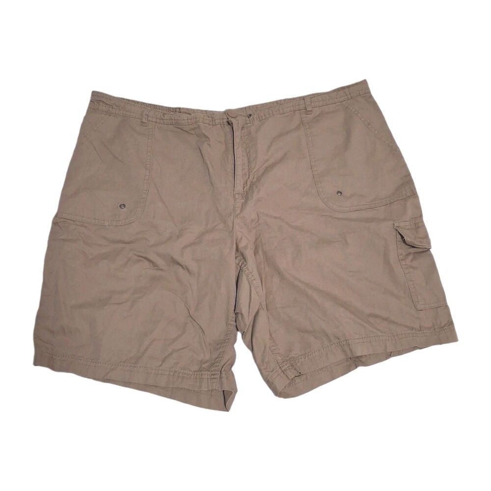 Sz 20W ​FADED GLORY SHORTS CARGO TAN KHAKI Womens COTTON POCKETS CASUAL PLUS